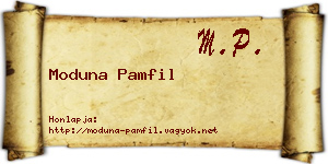 Moduna Pamfil névjegykártya